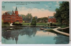 Lancaster Pa Lake School Buildings, Millersville State Normal 1912 Postcard D16