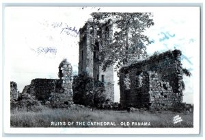c1910's Ruins Of The Cathedral Old Panama Posted Antique RPPC Photo Postcard
