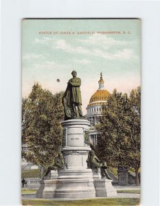 Postcard Statue Of James A. Garfield Washington District of Columbia USA