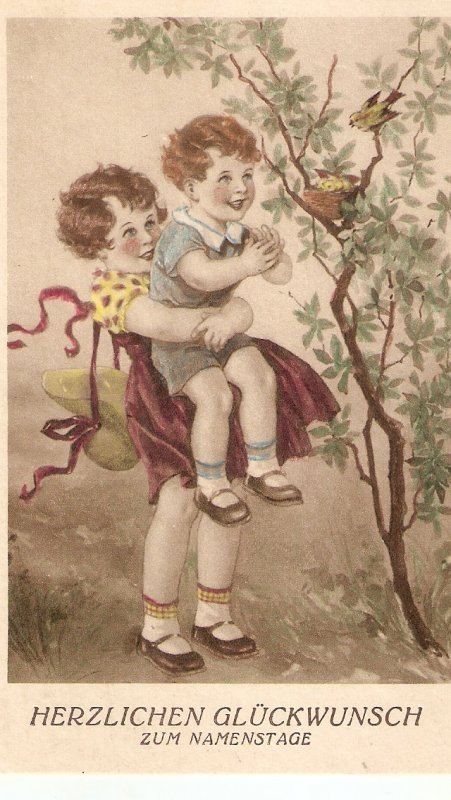 I wish I knew a little girl like thst Humorous vintage American postcard