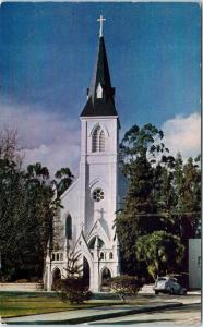 SANTA CRUZ , CA  California   HOLY CROSS CHURCH   c1940s  Car   Postcard