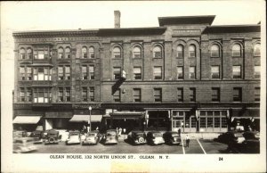 Olean New York NY Olean House Classic Cars Real Photo Vintage Postcard