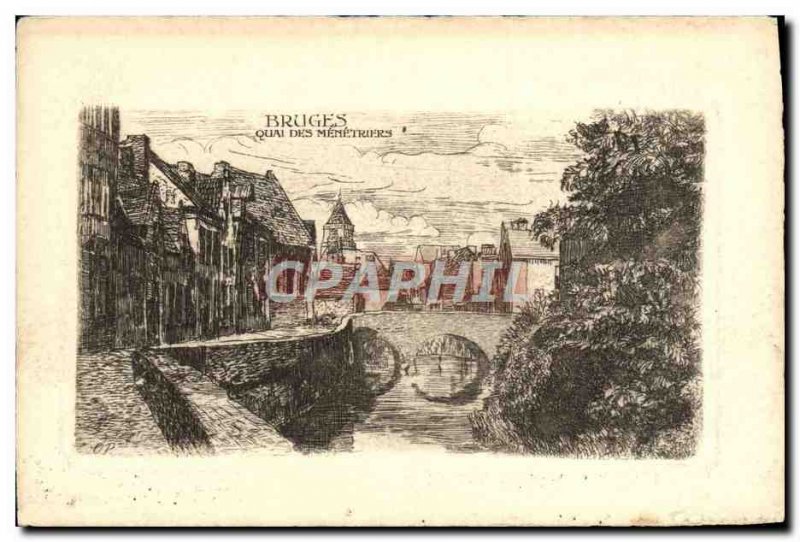 Postcard Old Bruges Quai Des Memetriers