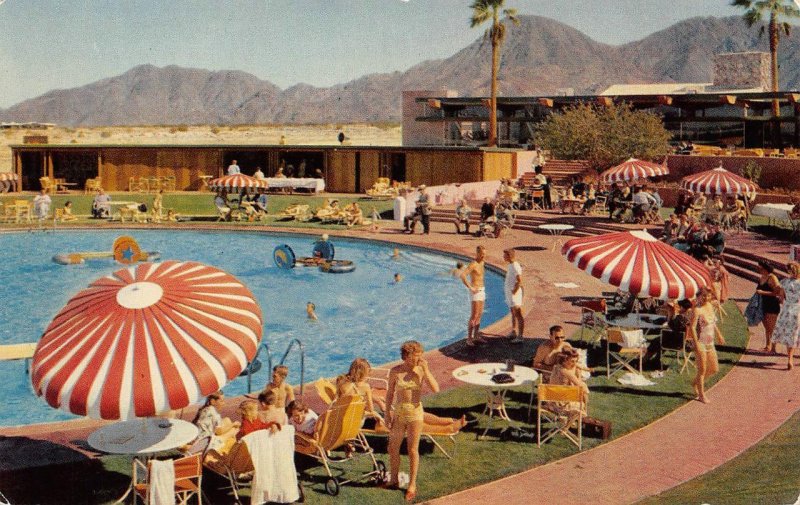 SHADOW MOUNTAIN CLUB Palm Desert, CA Swimming Pool ca 1950s Vintage Postcard