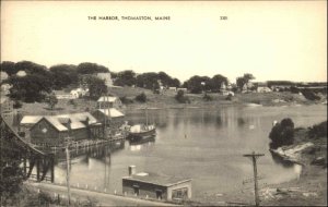 Thomaston ME Harbor c1940s Postcard