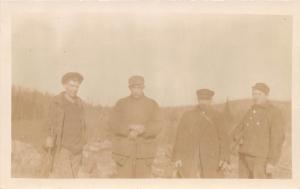 A30/ HUNTING Hunter GUN Rifle Real Photo RPPC Postcard c1910 Men Party 21 