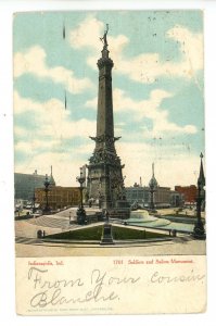 IN - Indianapolis. Soldiers' & Sailors' Monument  (creases)