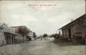 Bowling Green FL Florida Hardee County Main c1910 Postcard TRAIN STATION? 