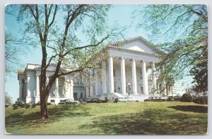 Virginia State Capitol Bldg~Richmond~Rotunda~Cars In Front~Plastichrome~Vintage