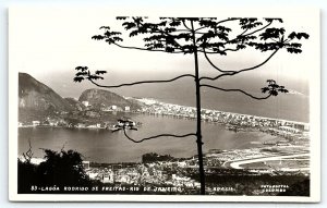 c1930 RIO DE JANEIRO BRASIL LAGOA RODRIGO DE FREITAS  RPPC POSTCARD P1700