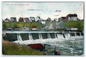 c1910 Scenic View Dam Milwaukee Wisconsin WI Posted Antique Vintage Postcard