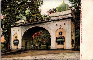 Postcard WV Wheeling Entrance to Wheeling Park Publ. A.C. Bosselman ~1910 V42