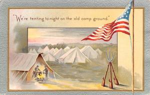 Tenting Patriotic Writing on back 