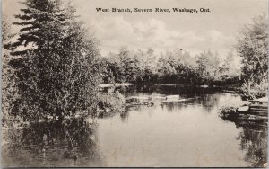 Washago Ontario West Branch Severn River Unused Postcard F33