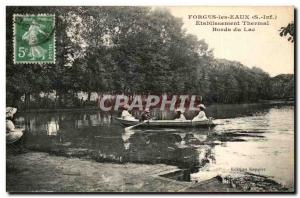 Old Postcard Forges les Eaux Etablissement Thermal Lake Edges