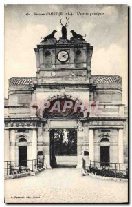 Old Postcard Chateau d'Anet and L The main entrance