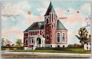 Laconia New Hampshire NH, The Gale Memorial Library Building, Vintage Postcard