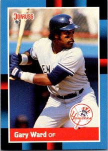 1988 Donruss Basrball Card Gary Ward New York Yankees sk9439