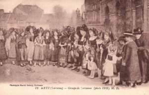 Vintage Postcard Metz Lorraine Groupe De Lorraine Photo 1918 M.D.