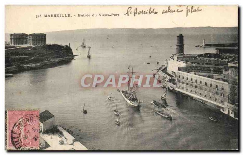 Marseille - Entree Old Port - Old Postcard