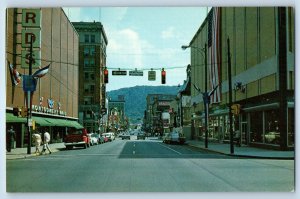 1960 Portsmouth Ohio OH Vintage Postcard Chillicothe Street Looking South Road