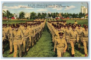 1943 Officers Army Air Forces Hotel Quarters Background Miami Florida Postcard