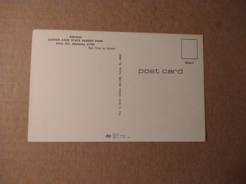 1960's Carter Cave State Park, Olive Hill, Kentucky Chrome Postcard