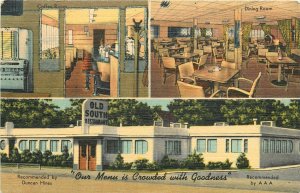 Postcard 1940s Ft. Smith Arkansas Old South Restaurant occupation MWM 24-5602