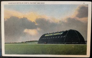 Vintage Postcard 1915-1930 Goodyear-Zeppelin Corp's Factory & Dock, Akron, Ohio