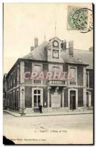 Old Postcard Lagny L & # 39Hotel Town