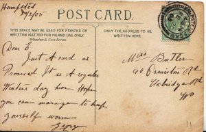 Genealogy Postcard - Butler - 40 Ormiston Rd, Uxbridge Road, London - Ref 5384A
