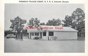 GA, Nahunta, Georgia, Purdom's Trailer Court, Standard Oil Gas Station