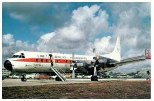 Lineas Aereas Paraguayas Lockheed L 188A Electra 1969 Airplane Postcard