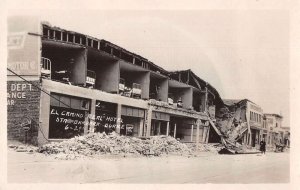 Santa Barbara California El Camino Hotel After Earthquake Real Photo PC AA37108