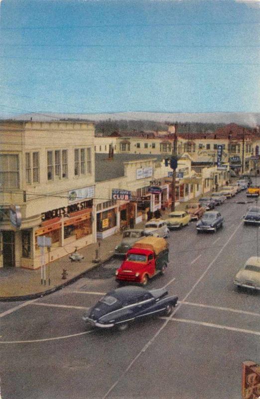 Crescent City California Redwood Highway Street Scene Vintage Postcard J70320