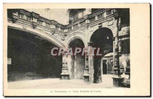 Old Postcard Toulouse Court & # 39entree of high school