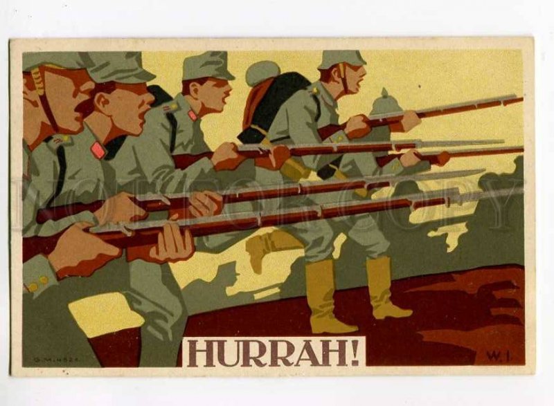 275760 Avant-Garde WWI Germany PROPAGANDA Hurrah by W.I. old