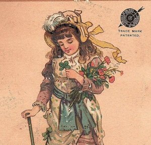 Dr. A.C. Hoxsie's Quack Medicine Woman Shovel Victorian Trade Card P35