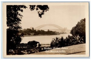 Sydney Australia Postcard Harbour Bridge Sydney c1950's Posted RPPC Photo