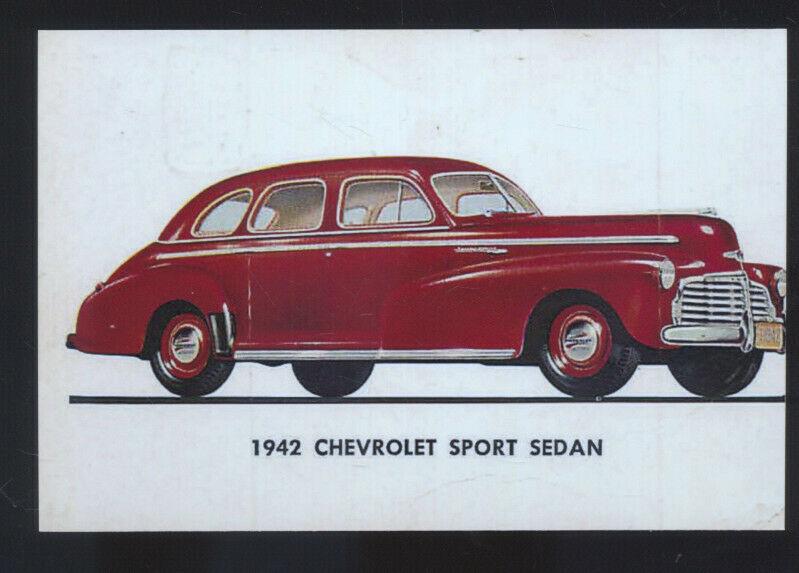 1942 CHEVROLET SPORT SEDAN CAR DEALER ADVERTISING POSTCARD '42 CHEVY