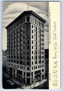 Rochester New York NY Postcard Chamber Of Commerce Building Roadside Scene  1908