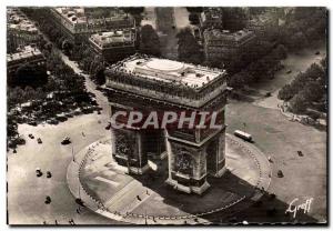 Modern Postcard Paris Aerial view L & # triumph 39arc of & # 39Etoile