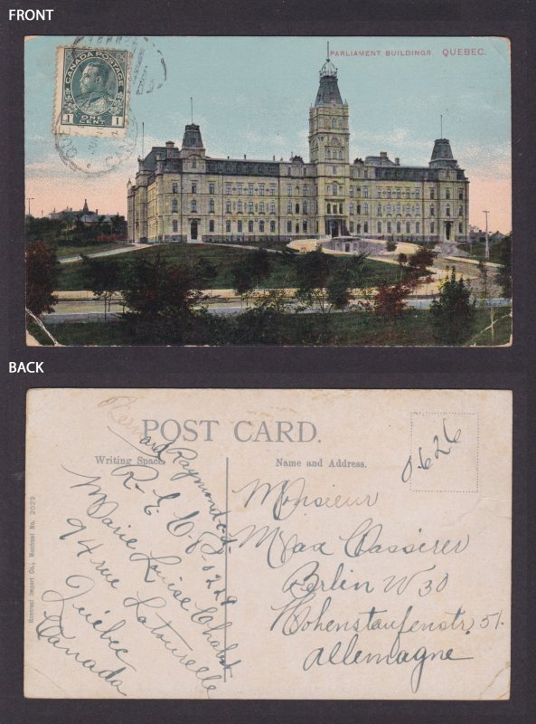 Postcard, CANADA, Quebec, Parliament Building