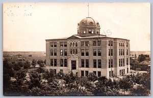 K45/ Watonga Oklahoma RPPC Postcard c1910 Court House Building 302