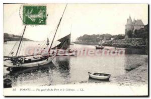 Postcard Ancient Pornic General view of the Port and Chateau