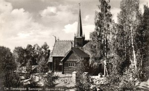 Vintage Postcard De Sandvigske Samlinger Garmokirken Norway