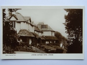 Devon LYNTON Lynton Cottage Hotel - Old RP Postcard by Reeves