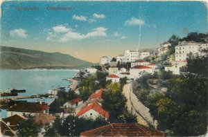 Postcard Montenegro Hercegnovi(Castelnuovo) illustration panorama
