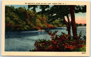 Postcard - Beautiful Scene on Deal Lake - Asbury Park, New Jersey