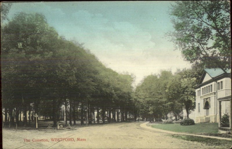 Westford MA The Common c1910 Postcard